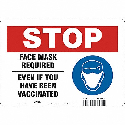 CONDOR 60YG02 Facemask Reminder Safety Sign