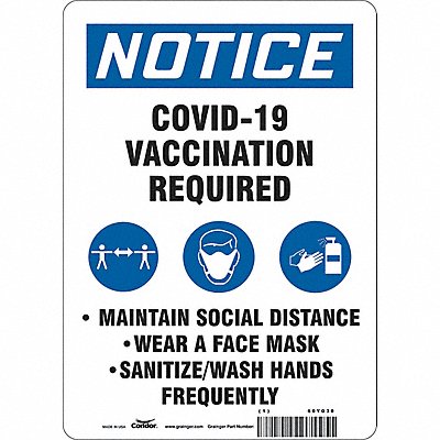 CONDOR 60YG30 Facemask Reminder Safety Sign