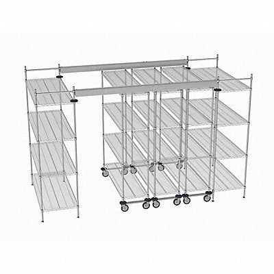 METRO TT12E2460M1860C Overhead Track Shelving Complete Kit