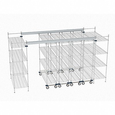 METRO TT14E2460M1860C Overhead Track Shelving Complete Kit