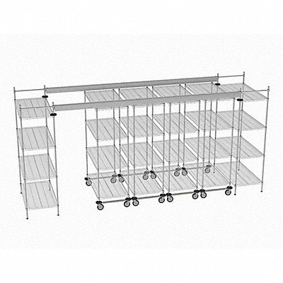 METRO TT16E2448M2448C Overhead Track Shelving Complete Kit