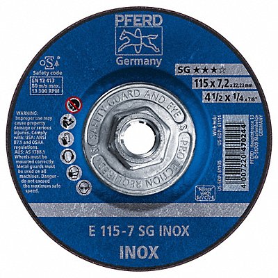 PFERD 61114 Depressed Grinding Wheel 5/8 -11CN ThreadHle