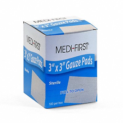 MEDI-FIRST 61233 Gauze Pad White 3 L 3 W PK100