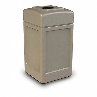 COMMERCIAL ZONE PRODUCTS 732102 Square Waste Container Beige 42 gal lon