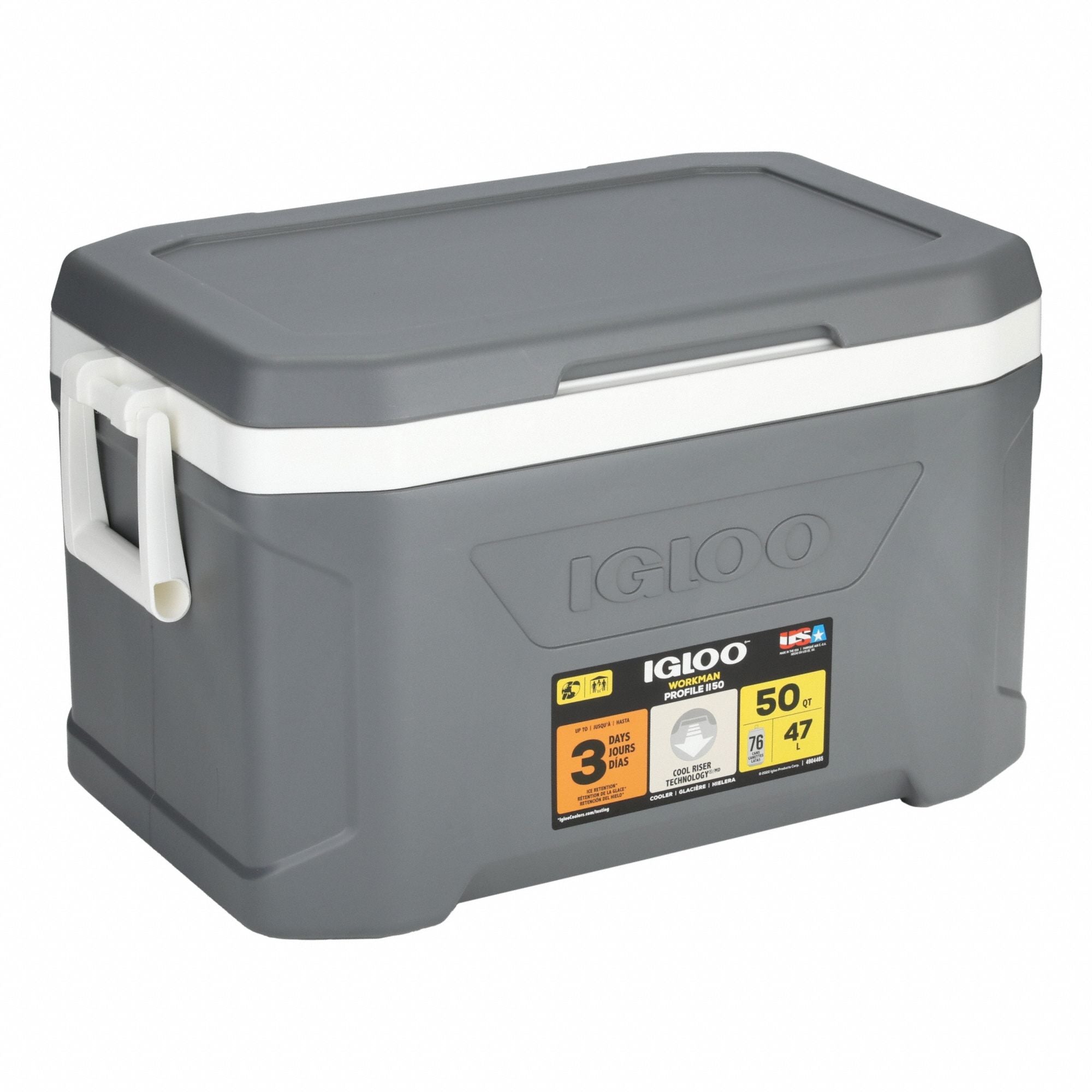 IGLOO 50440 Cooler 50qt. Grey Plastic
