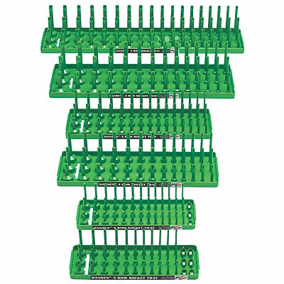 HANSEN 92014 Socket Tray Set Green Plastic