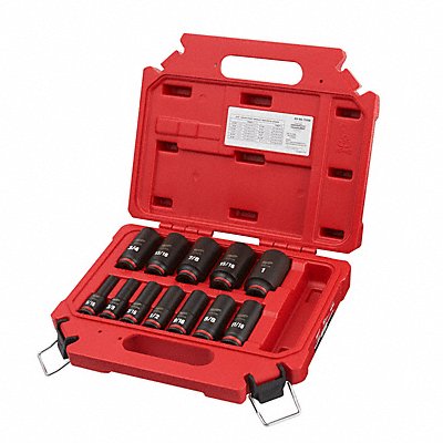 MILWAUKEE 49667006 Impact Socket Set Steel 6-Point 3/8