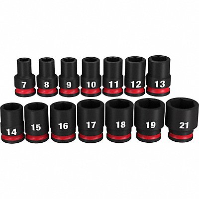 MILWAUKEE 49667007 Impact Socket Set Steel 6-Point 3/8