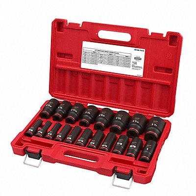 MILWAUKEE 49667012 Impact Socket Set Steel 6-Point 1/2