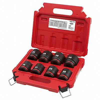 MILWAUKEE 49667019 Impact Socket Set Steel 6-Point 3/4