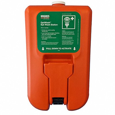 HUGHES SAFETY 10GFEW Eyewash Station Orange Portable 10 gal.
