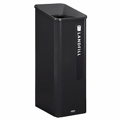 RUBBERMAID COMMERCIAL PRODUCTS 2078967 Recycling Can Square 15 gal Black