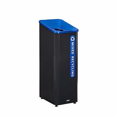 RUBBERMAID COMMERCIAL PRODUCTS 2078994 Recycling Can Square 15 gal Black