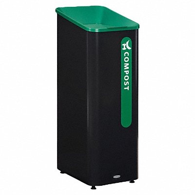 RUBBERMAID COMMERCIAL PRODUCTS 2078991 Recycling Can Square 15 gal Black