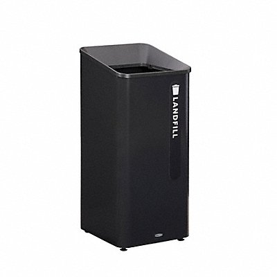 RUBBERMAID COMMERCIAL PRODUCTS 2078988 Recycling Can Square 23 gal Black