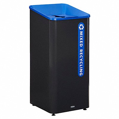 RUBBERMAID COMMERCIAL PRODUCTS 2078980 Recycling Can Square 23 gal Black