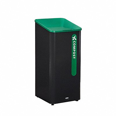 RUBBERMAID COMMERCIAL PRODUCTS 2078992 Recycling Can Square 23 gal Black