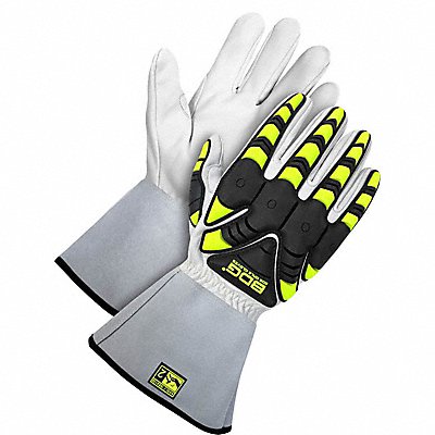BDG 2011875X3LK VF Lthr Gloves Blk/W/Y 3XL 61JZ15 PR