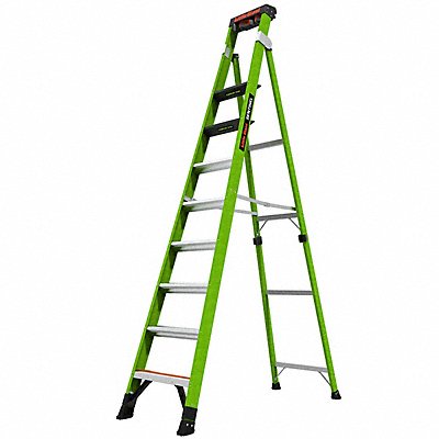 LITTLE GIANT 15910002 Stepladder Fiberglass 10 ft 375 lb.