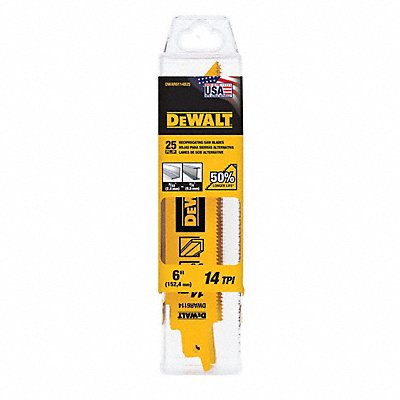 DEWALT DWAR6114B25 Reciprocating Saw Blades 0.04 PK25