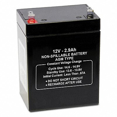 GRAINGER 47036 Sealed Lead Acid Battery 12V 2.9Ah AGM