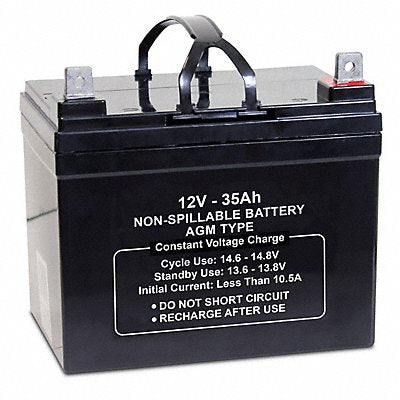 GRAINGER 47042 Sealed Lead Acid Battery 12V 35Ah AGM