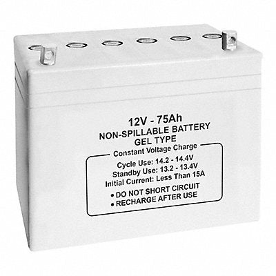 GRAINGER 47045 Sealed Lead Acid Battery 12V 75Ah GEL
