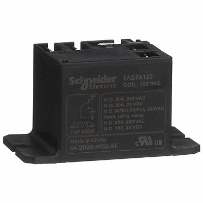SCHNEIDER 9AS7A120 Power Relay 120V AC SPDT 5Pins