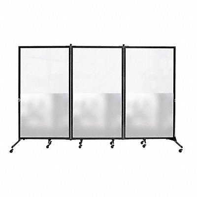 SCREENFLEX CRDFH3 Clear/Frosted 3 panel Room Divider