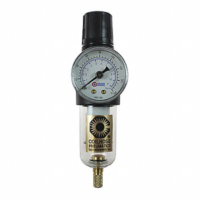 COILHOSE PNEUMATICS COMFC2G Miniature Integral F/R Duo W/Gauge 1/4
