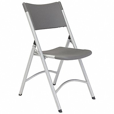 NATIONAL PUBLIC SEATING 620 Folding Chair Plastic Charcoal PK4