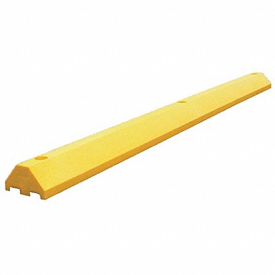 PLASTICS R UNIQUE ULTRA3672PBYLAGS Parking Block Ultra Yellow 6 ft 3 H Lag