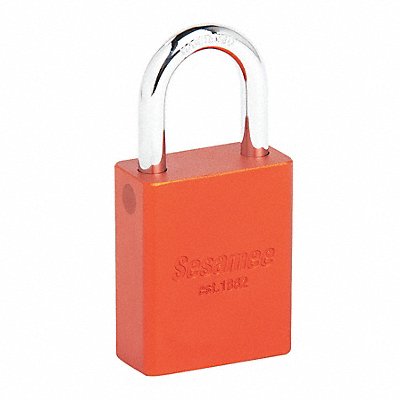 SESAMEE 90117 Alum Safety Lockout Padlock KA Orange