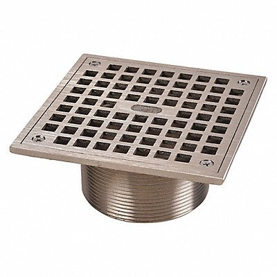 OATEY 82250 Cast Nickel Square 6 w/Sq Strainer