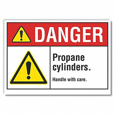 LYLE LCU40061RD7X5 Propane Danger Reflective Label 5 in x 7 in