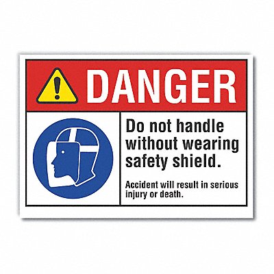 LYLE LCU40092ED14x10 Danger Sign 10in x 14in Non-PVC Polymer