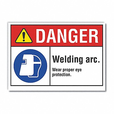 LYLE LCU40103ED10x7 Danger Sign 7 inx10 in Non-PVC Polymer