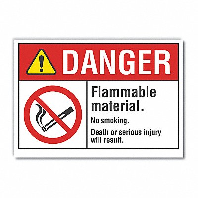 LYLE LCU40125ED10x7 Danger Sign 7 inx10 in Non-PVC Polymer