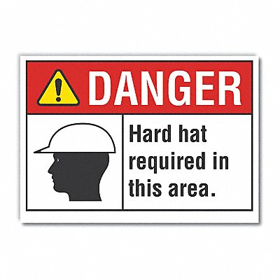 LYLE LCU40183ED14x10 Danger Sign 10in x 14in Non-PVC Polymer