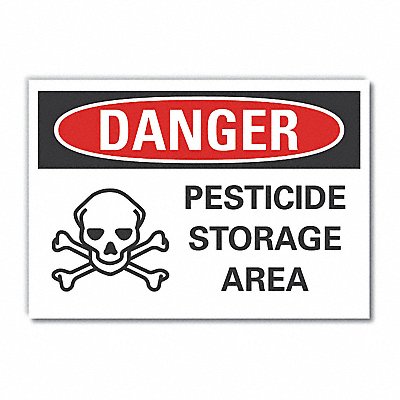 LYLE LCU40223ND7X5 Pesticide Danger Lbl 5inx7in Polyester