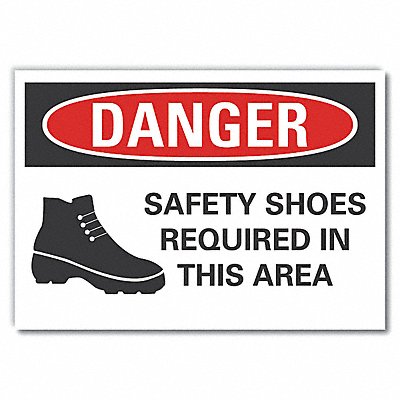 LYLE LCU40283ND7X5 Foot Danger Label 5inx7in Polyester
