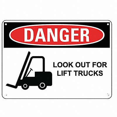 LYLE LCU40291RD14X10 Lift Trck Trfc Danger Reflective Label 10x14in