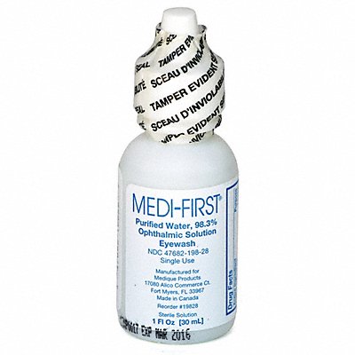 MEDI-FIRST 19828 Eye Wash 1oz. Sterile Buffered Solution