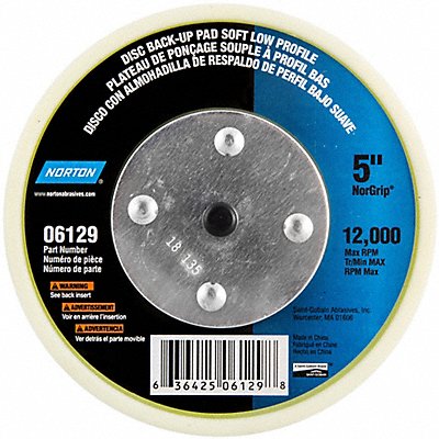 NORTON 63642506129 Sanding Disc Color Yellow 12 000 RPM