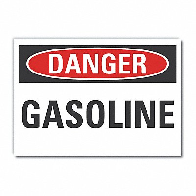 LYLE LCU40313RD10X7 Gasoline Danger Reflective Label 7inx10in