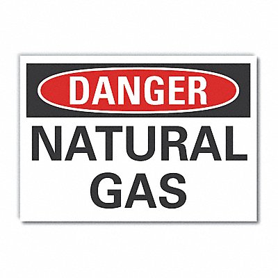 LYLE LCU40341ND5X35 Natural Gas Danger Lbl 3.5x5in Polyest