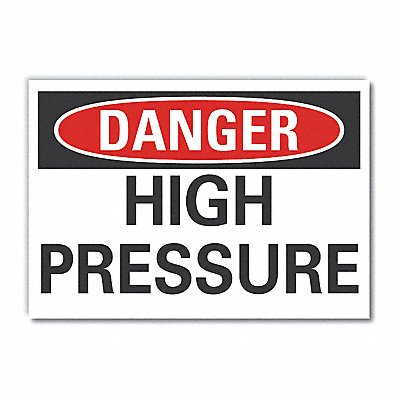 LYLE LCU40360ND14X10 High Pres. Danger Lbl 10x14in Polyester
