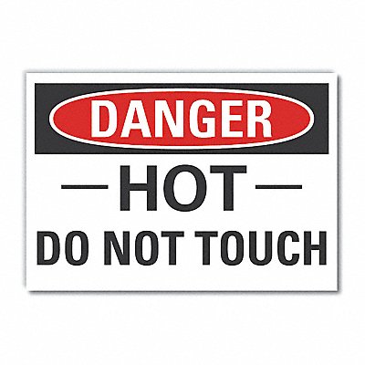 LYLE LCU40389RD5X35 Hot Surface Danger Reflective Label 3.5inx5in
