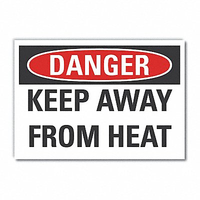 LYLE LCU40424RD14X10 Keep Away Danger Reflective Label 10inx14in