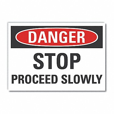LYLE LCU40428RD10X7 Lift Truck Traffic Danger Reflective Label 7x10in